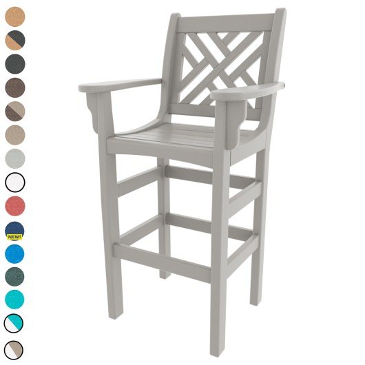 DURAWOOD® Chippendale Bar Height Chair with Arms