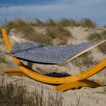 Tufted Hammock with ROMAN ARC® 7-Ply Deluxe Cypress 15 ft. Wood Hammock Stand