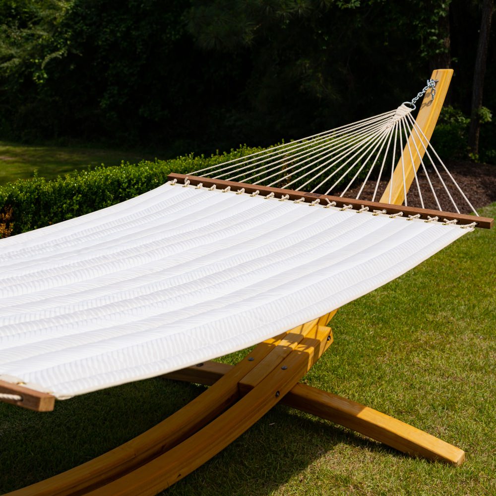 Large Sunbrella® Clock Out Cloud Quilted Hammock