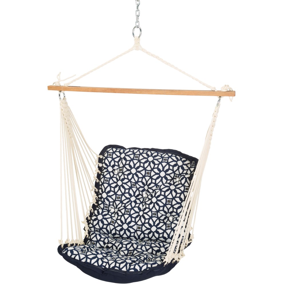 Premium Sunbrella Luxe Indigo Tufted Single Swing