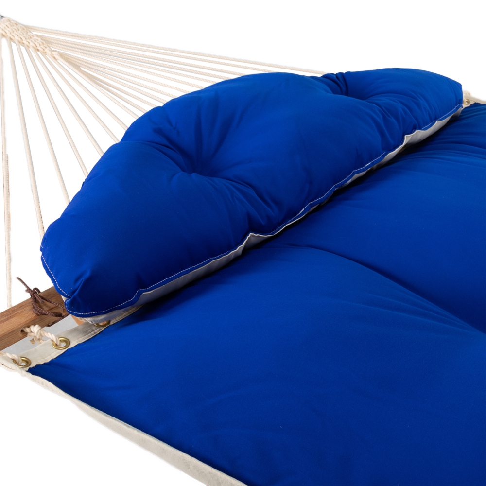 Large Sunbrella® Royal Blue Tufted Hammock with Detachable Pillow