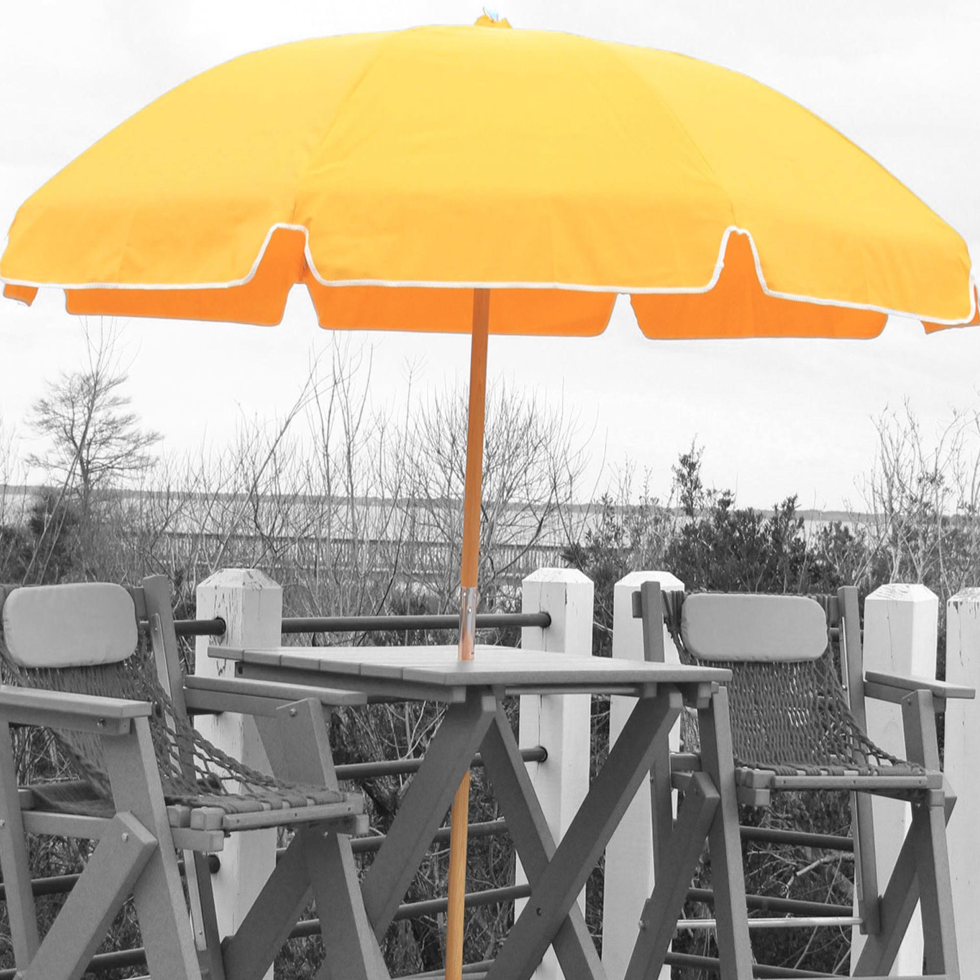 Beach Umbrella with Wood Pole Frankford Umbrellas SKU UMBK