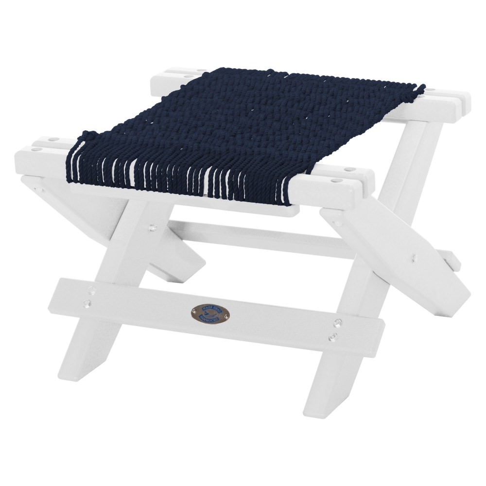 DURAWOOD® White Folding DURACORD® Rope Footstool
