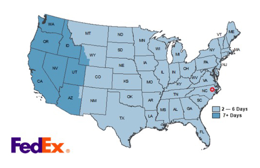 SmartPost Shipping Map