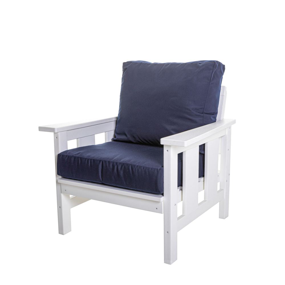 Durawood Deep Seating Club Chair with Sunbrella Cushions