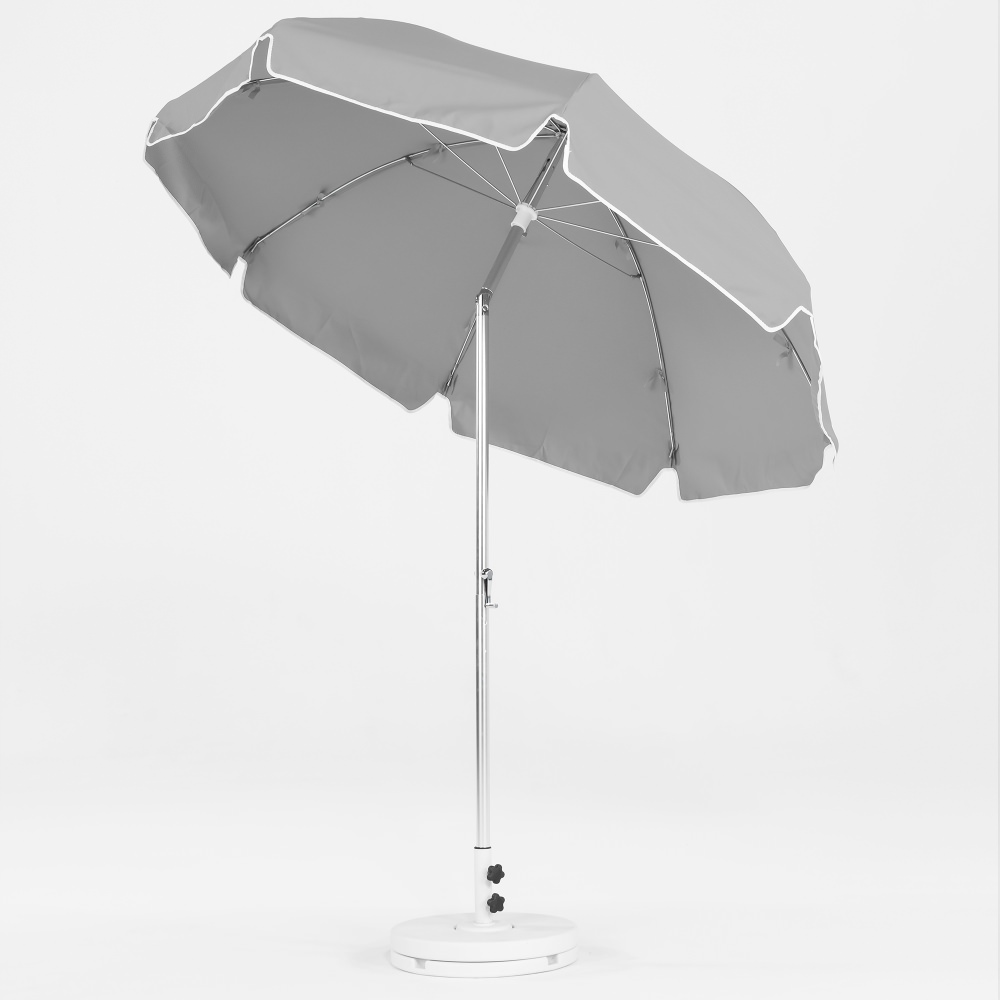 7.5 Ft. Crank Lift Classic Steel Patio Umbrella with Button Tilt