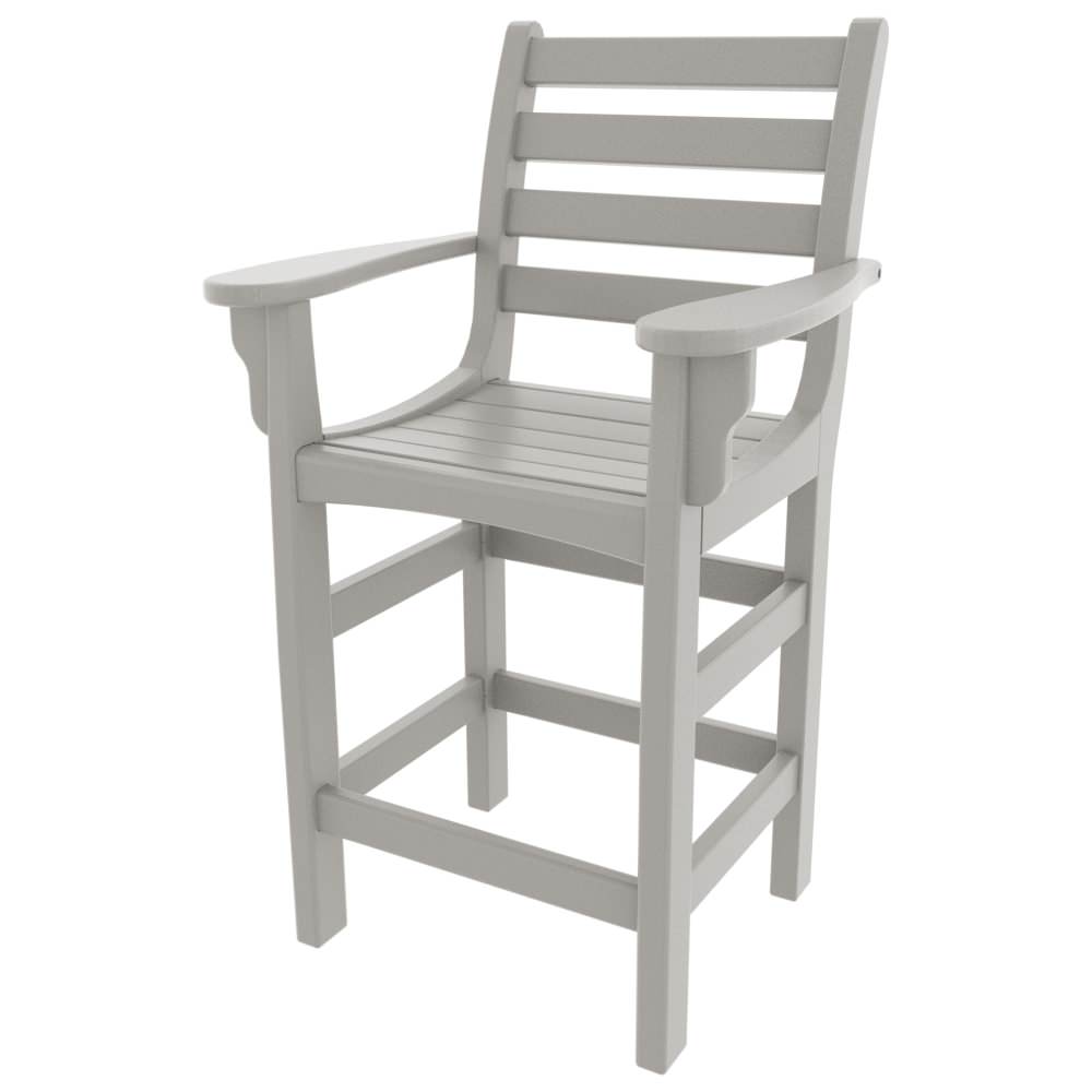 Horizontal Counter Height Chair with Arms
