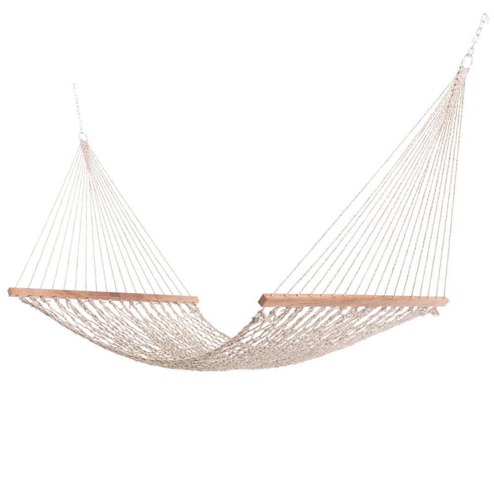 Single Heirloom Tweed Mocha Oatmeal  DuraCord Rope Hammock