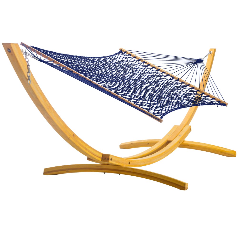 Extra-Wide Hammock and 4-Ply Cypress Roman Arc Stand Combo