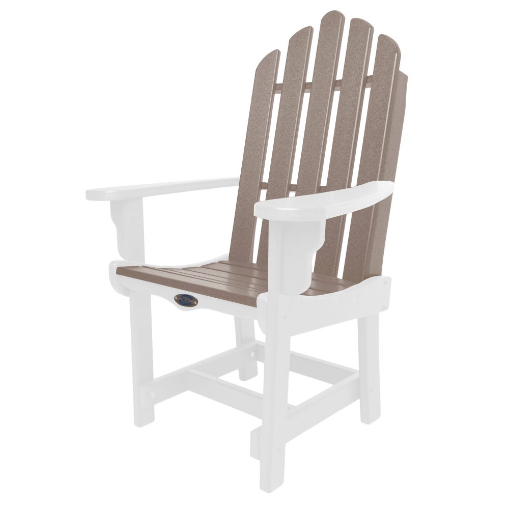 Classic Dining Chair with Arms - White and Weatherwood