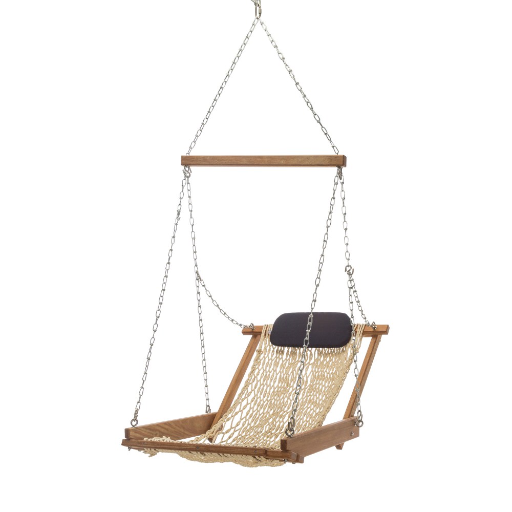 Cumaru Hanging Hammock Chair - DURACORD® White
