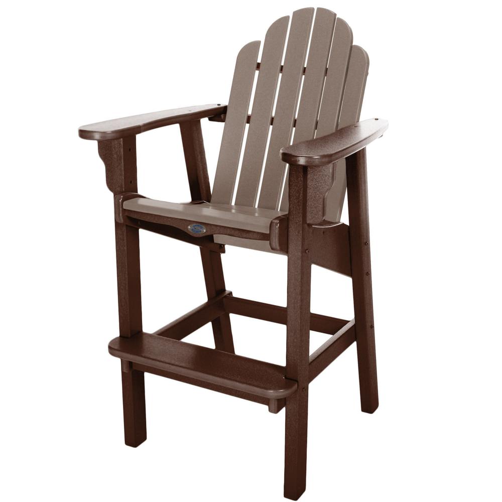 Classic Bar Height Chair - Chocolate and Weatherwood