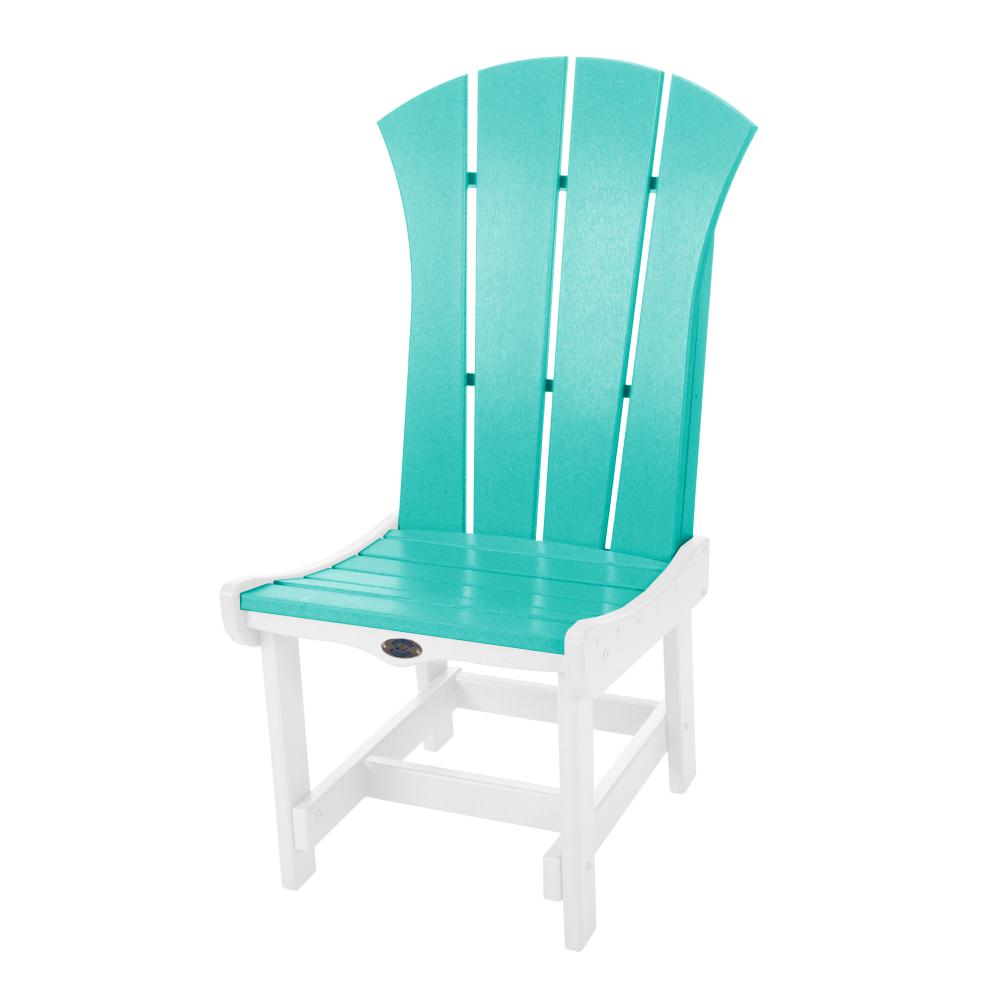 Sunrise Dining Chair - White and Turquoise