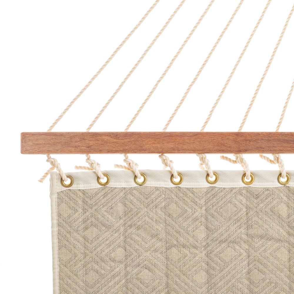 Large Premium Sunbrella Integrated Pewter Quilted Hammock
