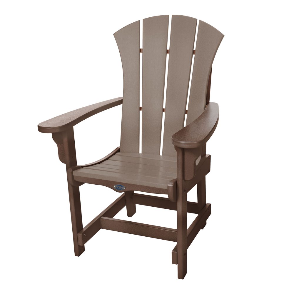 Sunrise Dining Chair with Arms - Chocolate/Weatherwood