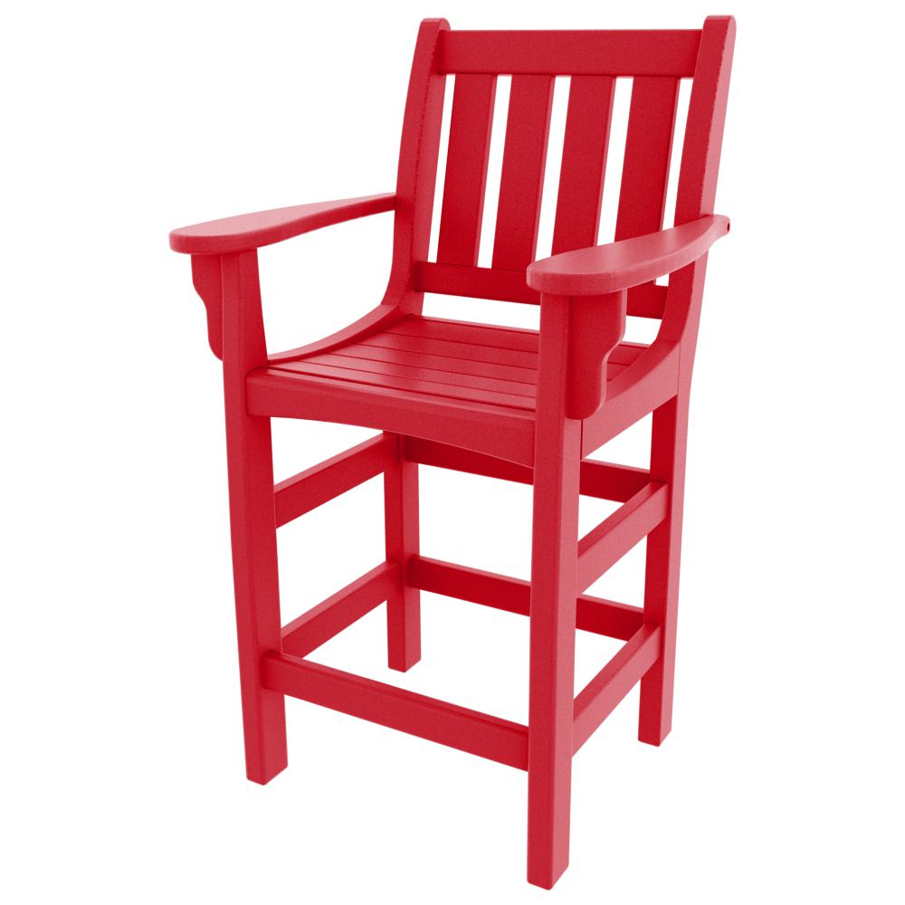 Vertical Counter Height Chair with Arms