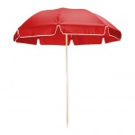 Frankford Beach Umbrella - Logo Red