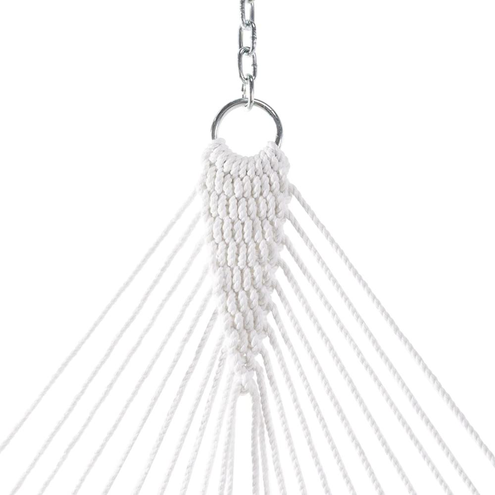 Extra-Wide White DuraCord Rope Hammock
