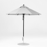 7.5 Ft. Pulley Lift Fiberglass Market Umbrella with Black Pole