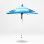 7.5 Ft. Pulley Lift Fiberglass Market Umbrella with Black Pole