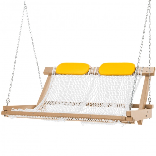 Cedar Durawood 48 in Rope Porch Swing - White Polyester
