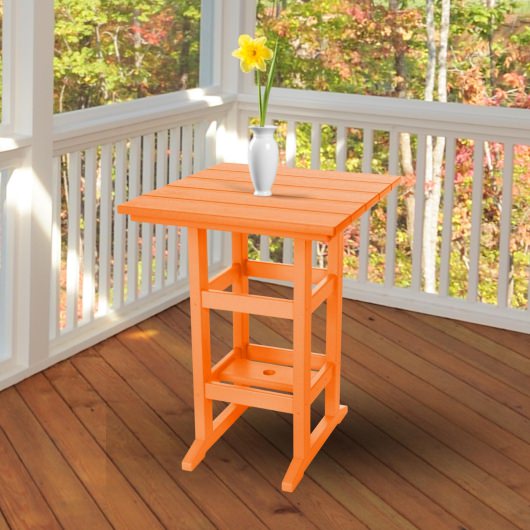 Square Counter Height Table - Orange