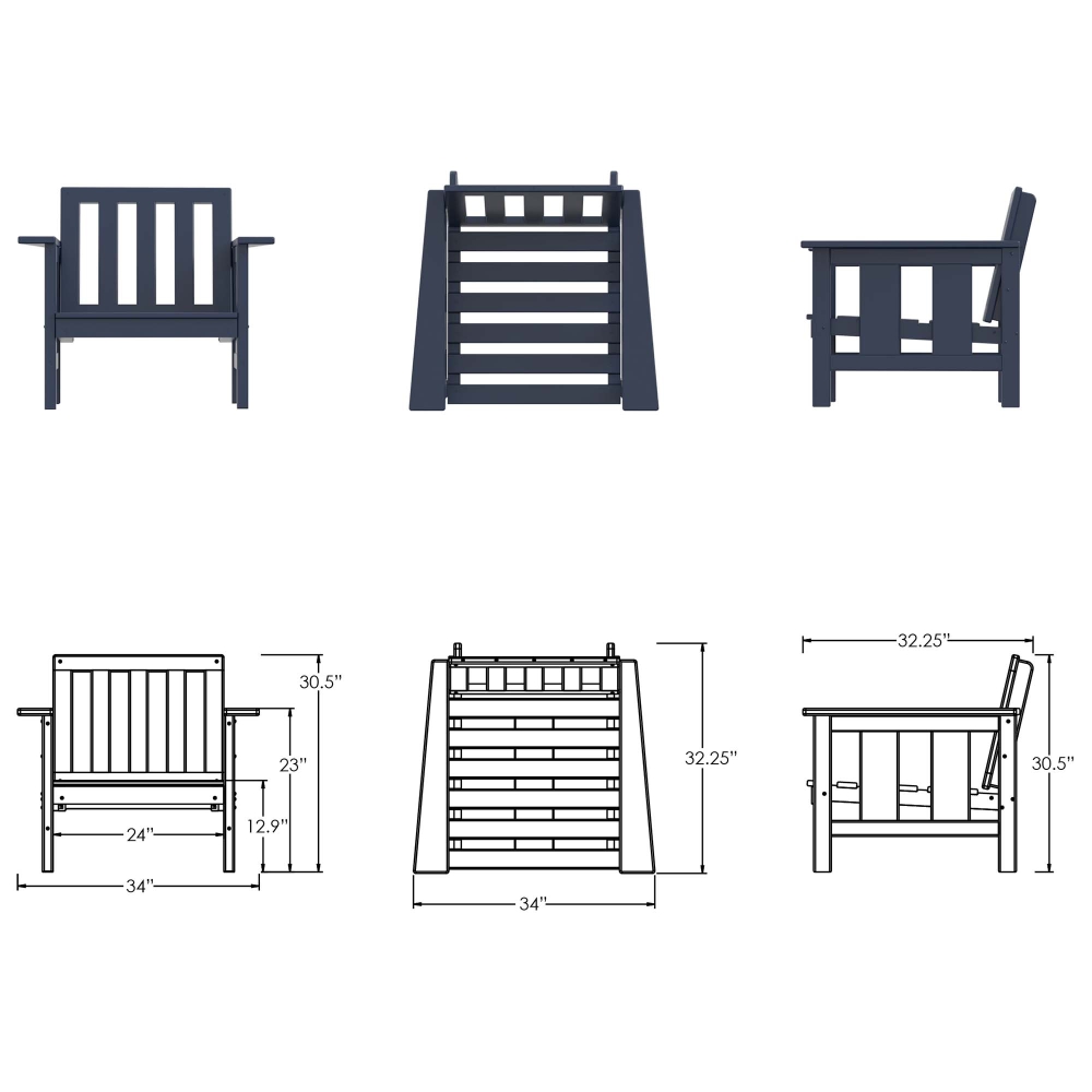 DURAWOOD® Comfort Club Chair - Seaglass Palette