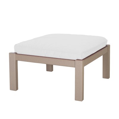 DURAWOOD® Poly Comfort Ottoman - Coastal Fog Palette