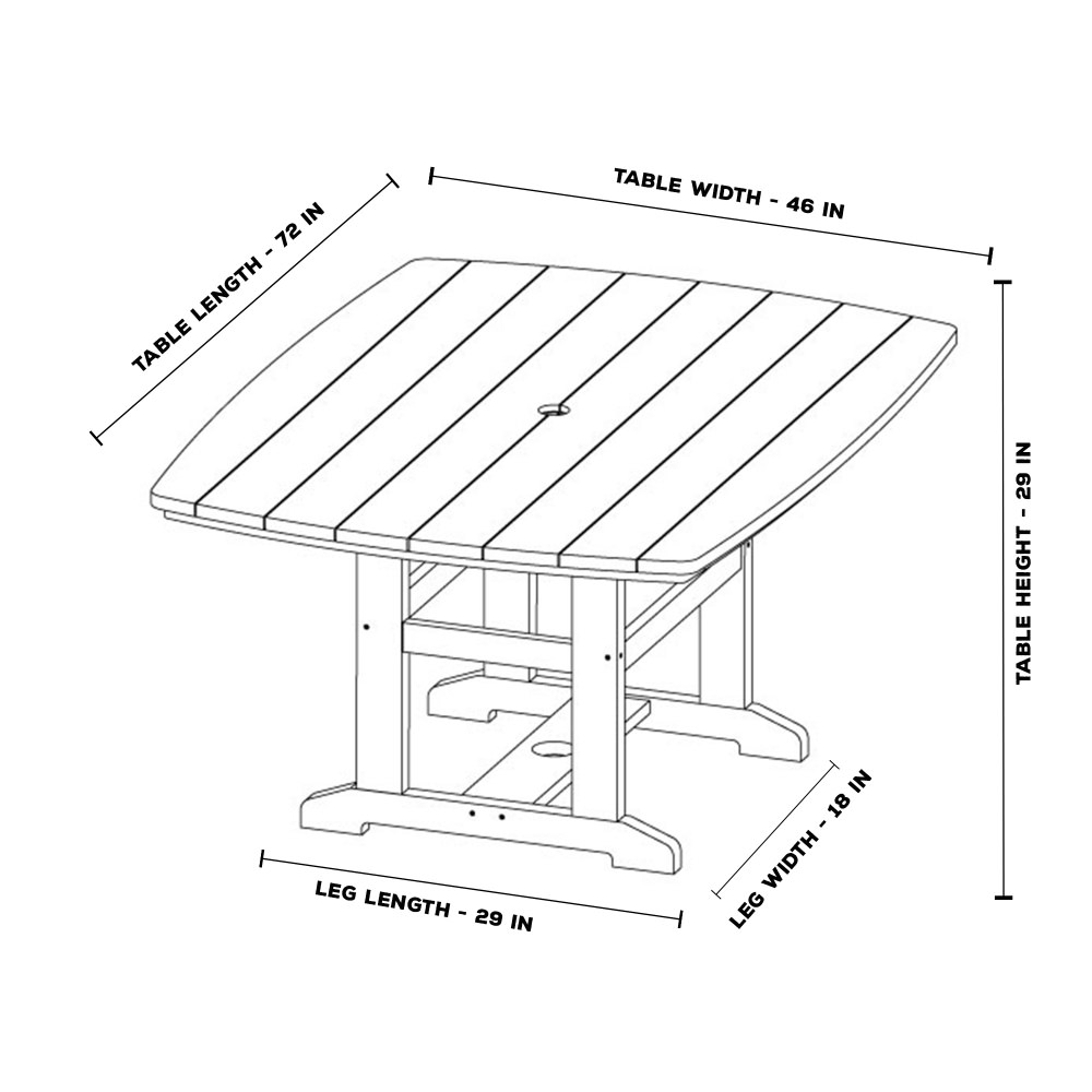 DURAWOOD® Poly 7 Piece Sunrise Dining Set