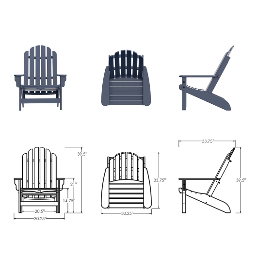 DURAWOOD® Legacy Woodgrain Classic Adirondack Chair