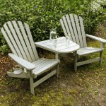 3 Piece Fanback Adirondack Chair and Tete-A-Tete Set