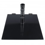 24 in. Square Steel Plate Umbrella Base with Wheels
