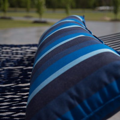 Long Plush Sunbrella Hammock Pillow - Gateway Indigo