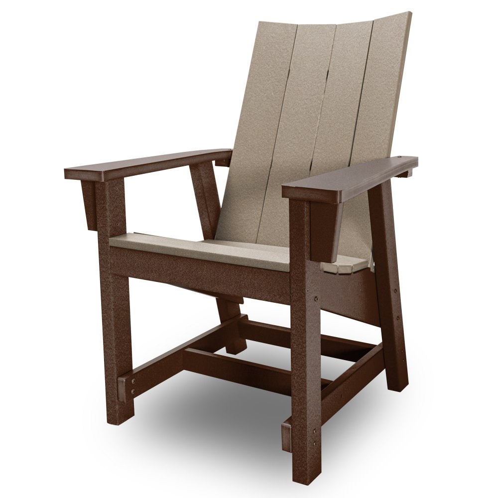 Contemporary Conversation Chair - Chocolate and Weatherwood