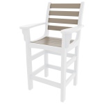 Horizontal Counter Height Chair with Arms