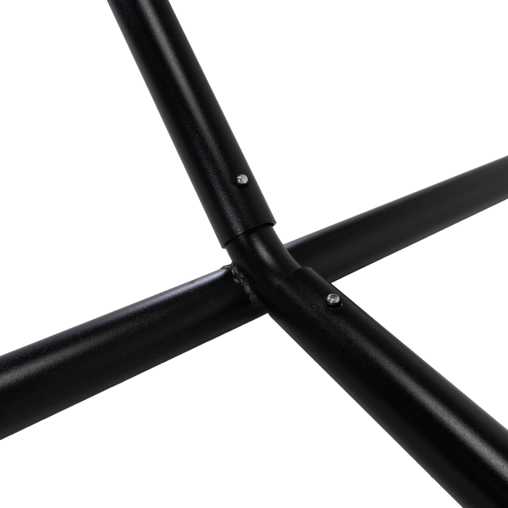 15 ft. TRI-BEAM® Steel Hammock Stand with Right Connection Design and Cape Shield Powder Coating - Black