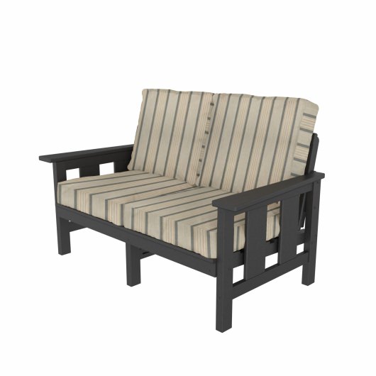 DURAWOOD® Poly Comfort Love Seat - Coastal Fog Palette