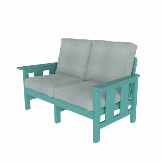 DURAWOOD® Poly Comfort Love Seat - Seaglass Palette