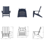 DURAWOOD® Legacy Woodgrain Modern Adirondack Chair