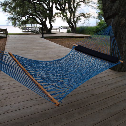 Double Coastal Blue DuraCord Rope Hammock
