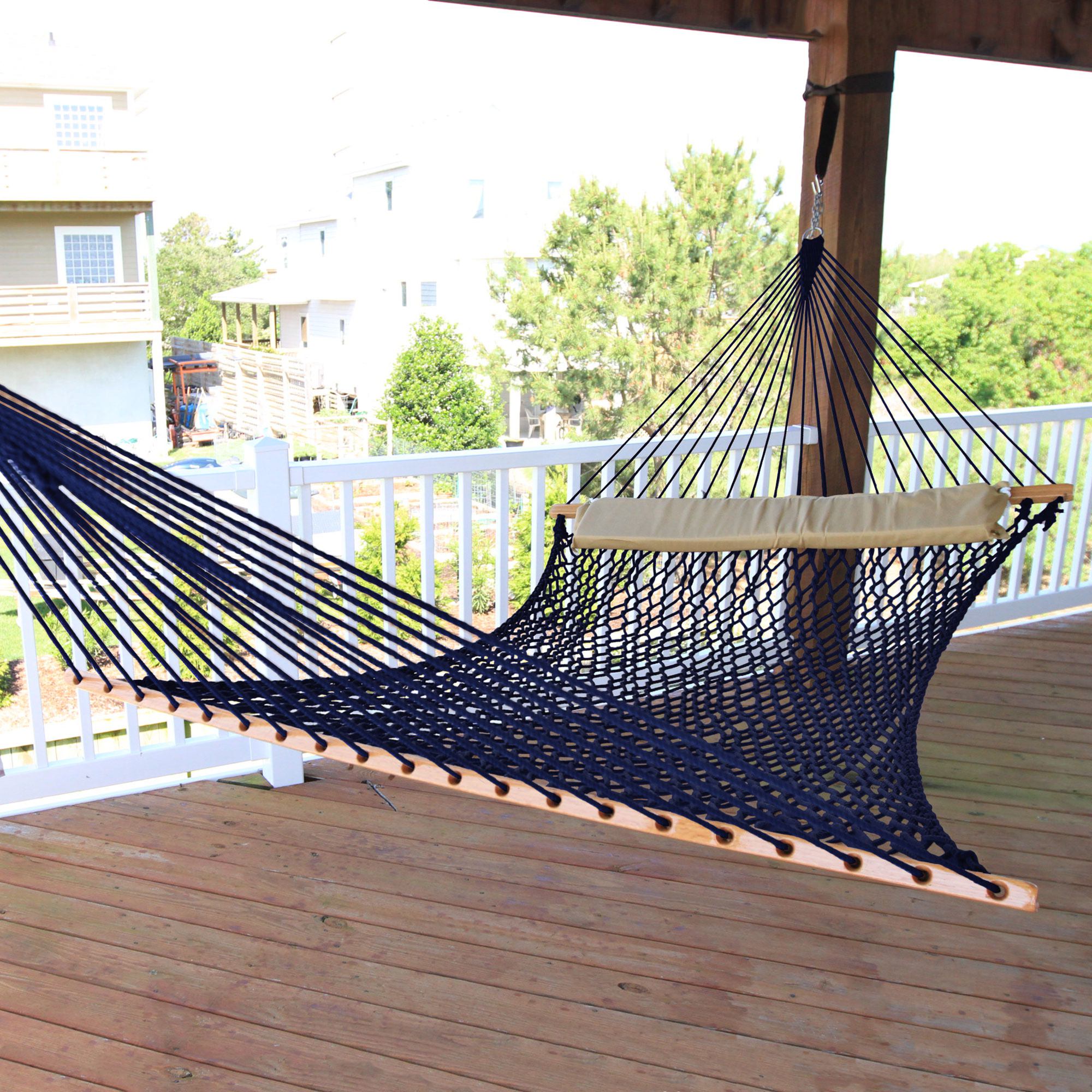 Double Navy Blue DuraCord Rope Hammock