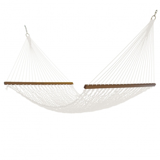 Double White DuraCord Rope Hammock