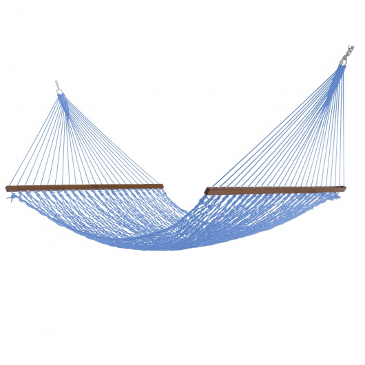 Extra-Wide Coastal Blue DuraCord Rope Hammock