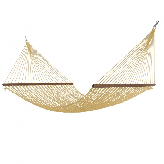 Extra-Wide Tan DuraCord Rope Hammock