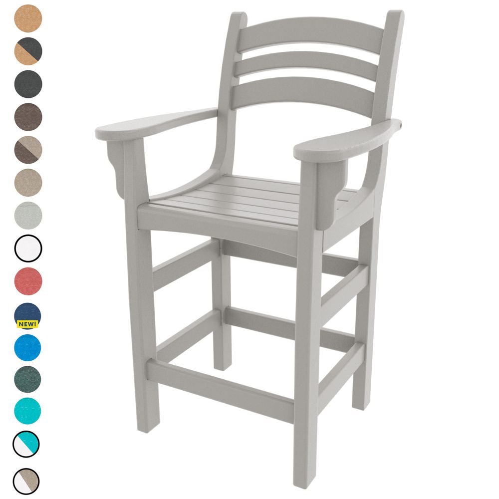 Chippendale Bar Height Chair with Arms