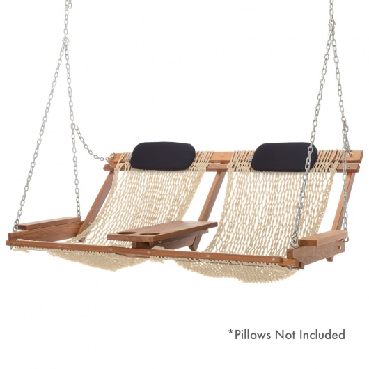 Deluxe Double Cumaru Rope Porch Swing