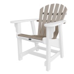 Fanback Conversation Chair - White and Weatherwood