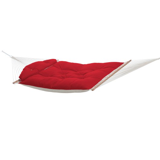 Large Sunbrella Jockey Red Tufted Hammock with Detachable Pillow