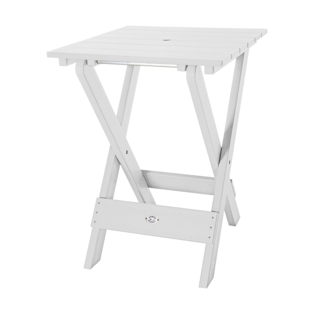 White Durawood Folding Barstool and Table Combo