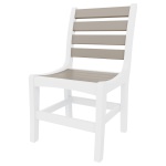 Horizontal Dining Chair - White and Weatherwood